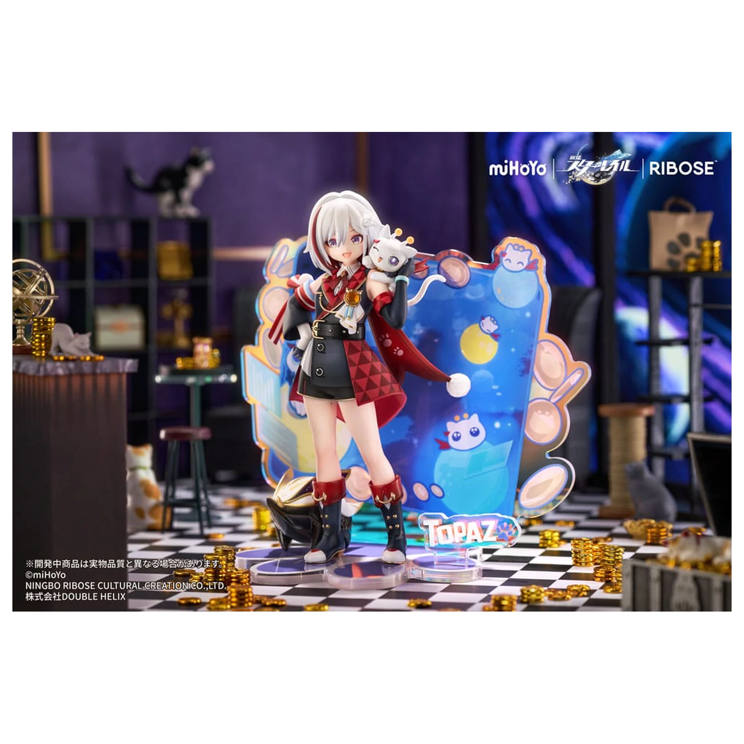 Honkai: Star Rail Rise Up Chibineko Series Topaz & Numby Ver. PVC szobor figura 18 cm  termékfotó
