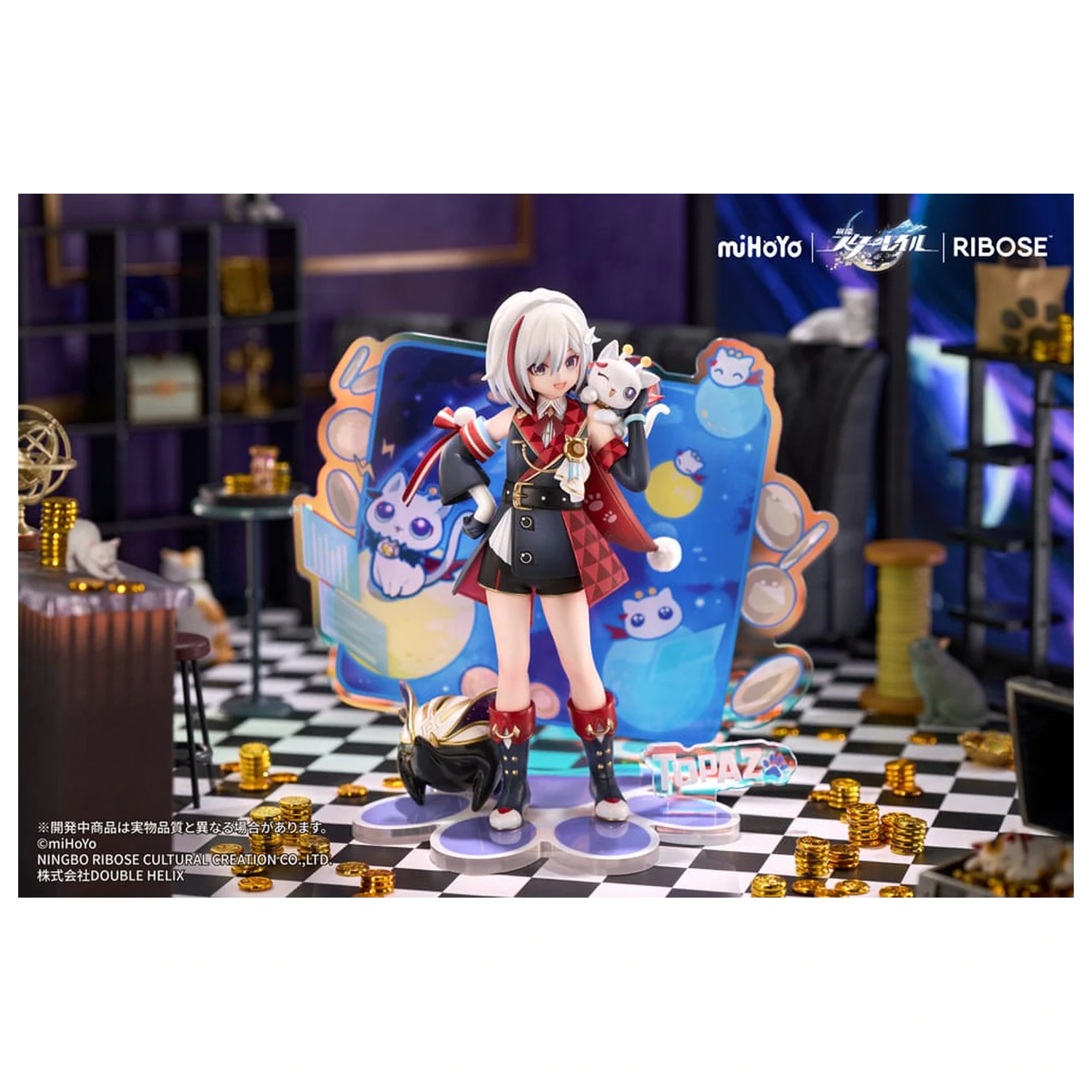 Honkai: Star Rail Rise Up Chibineko Series Topaz & Numby Ver. PVC szobor figura 18 cm  termékfotó