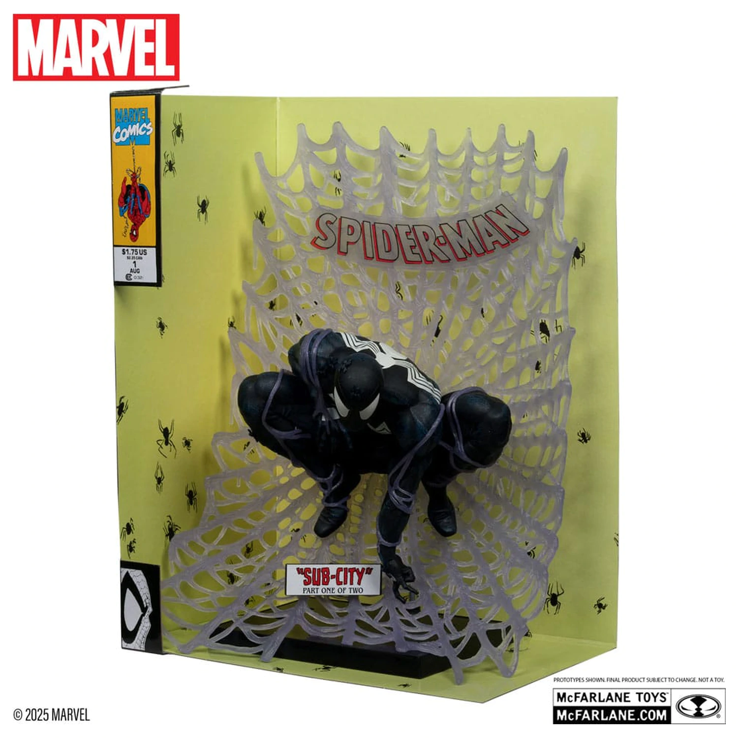 Marvel Collection 1/6 Spider-Man (Spider-Man #1)(Black Suit)(Chase) PVC szobor figura 28 cm termékfotó
