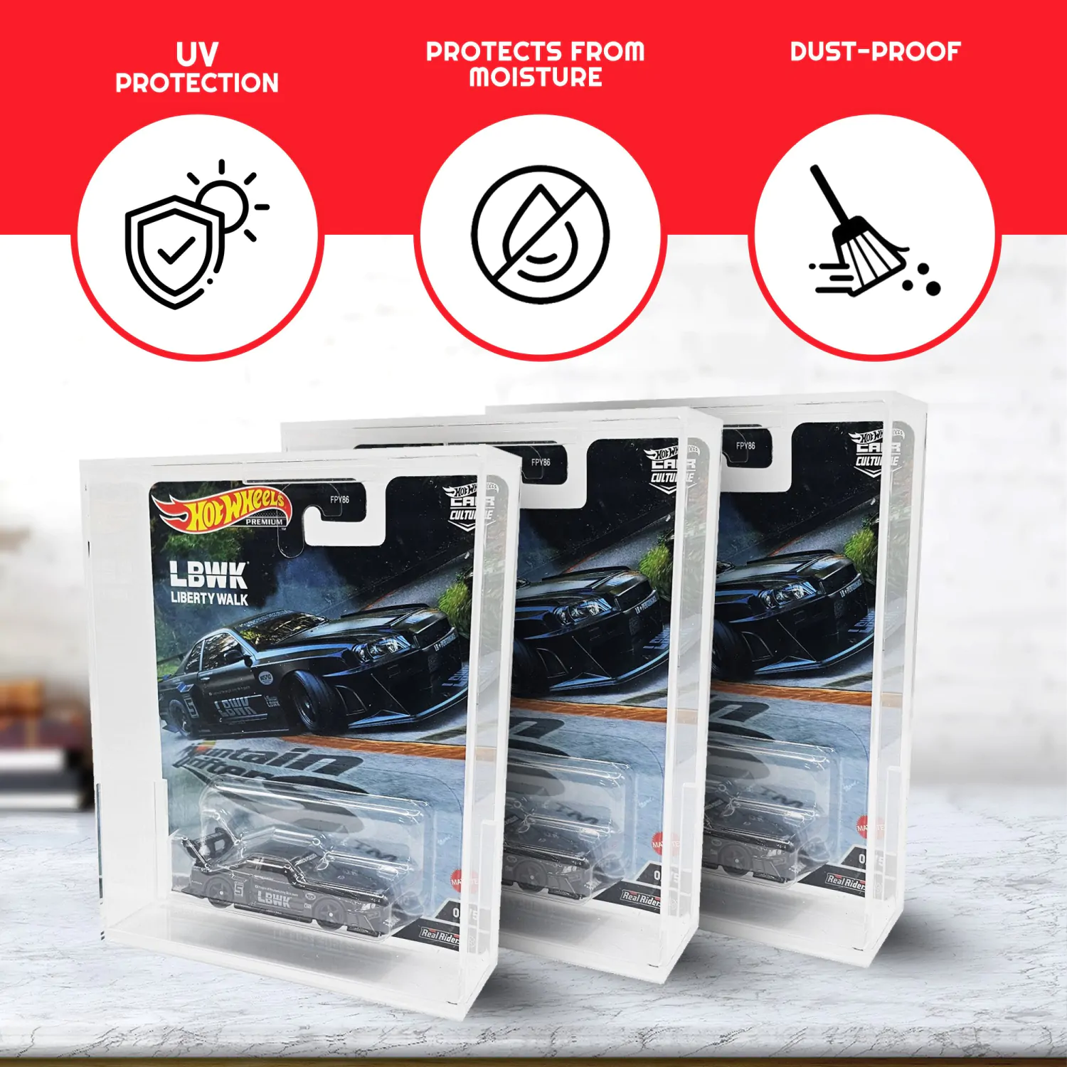 Hot Wheels 2 db-os akril védőtok csomag termékfotó