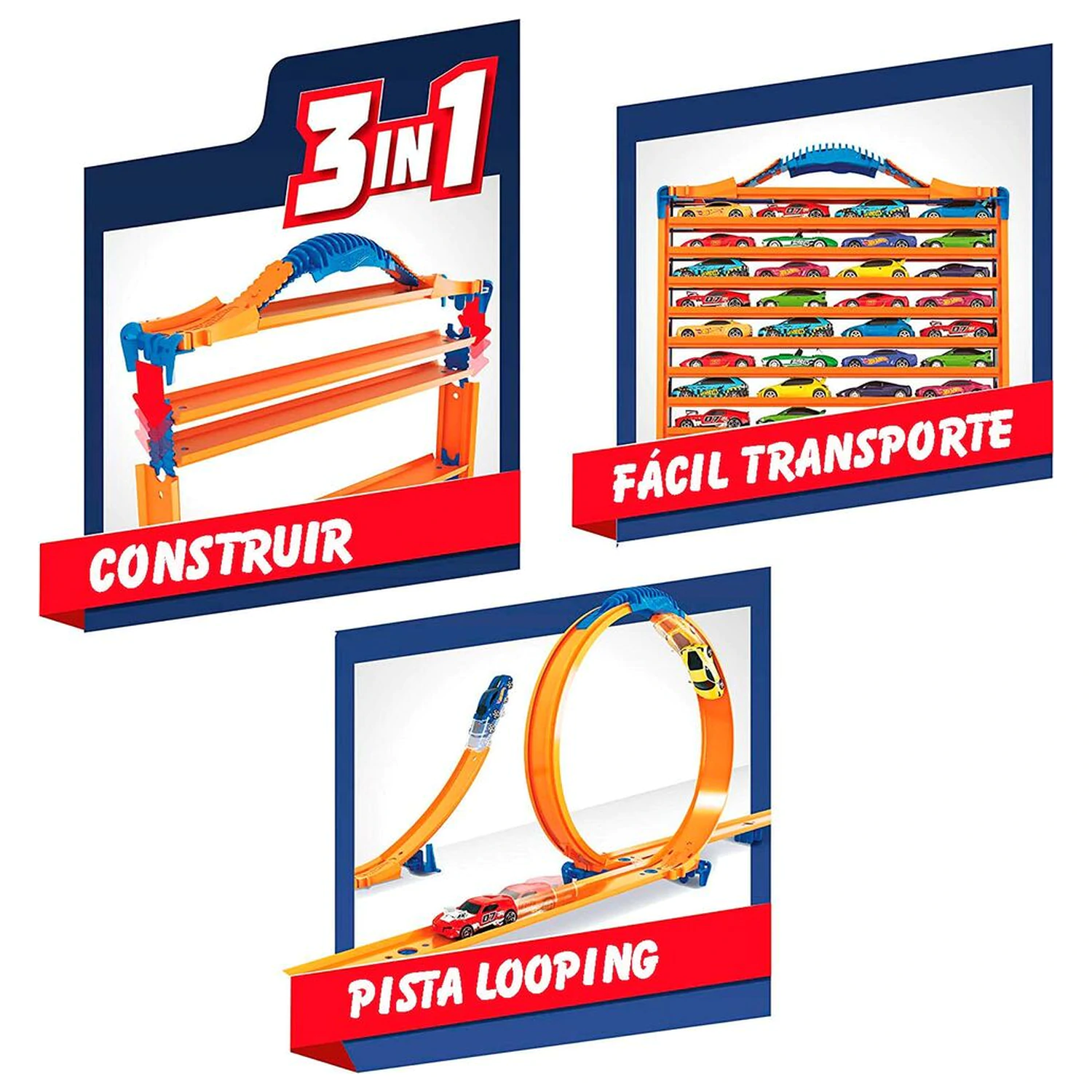 Hot Wheels 3-in-1 autó szállító és versenypálya  termékfotó