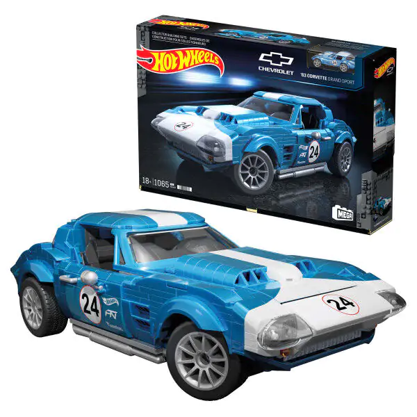 Hot Wheels 63 Corvette Grand Sport car MEGA Construx termékfotó