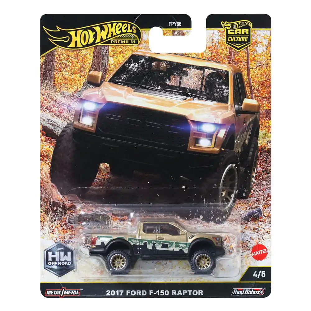 Hot Wheels Car Culture Diecast 1/64 2017 Ford F-150 Raptor modellautó termékfotó