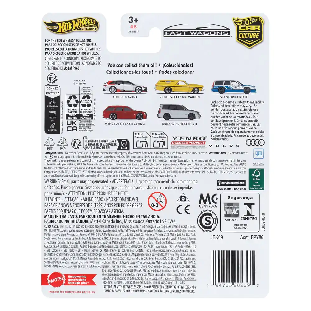 Hot Wheels Car Culture Diecast 1/64 Mercedes-Benz E 36 AMG modellautó termékfotó