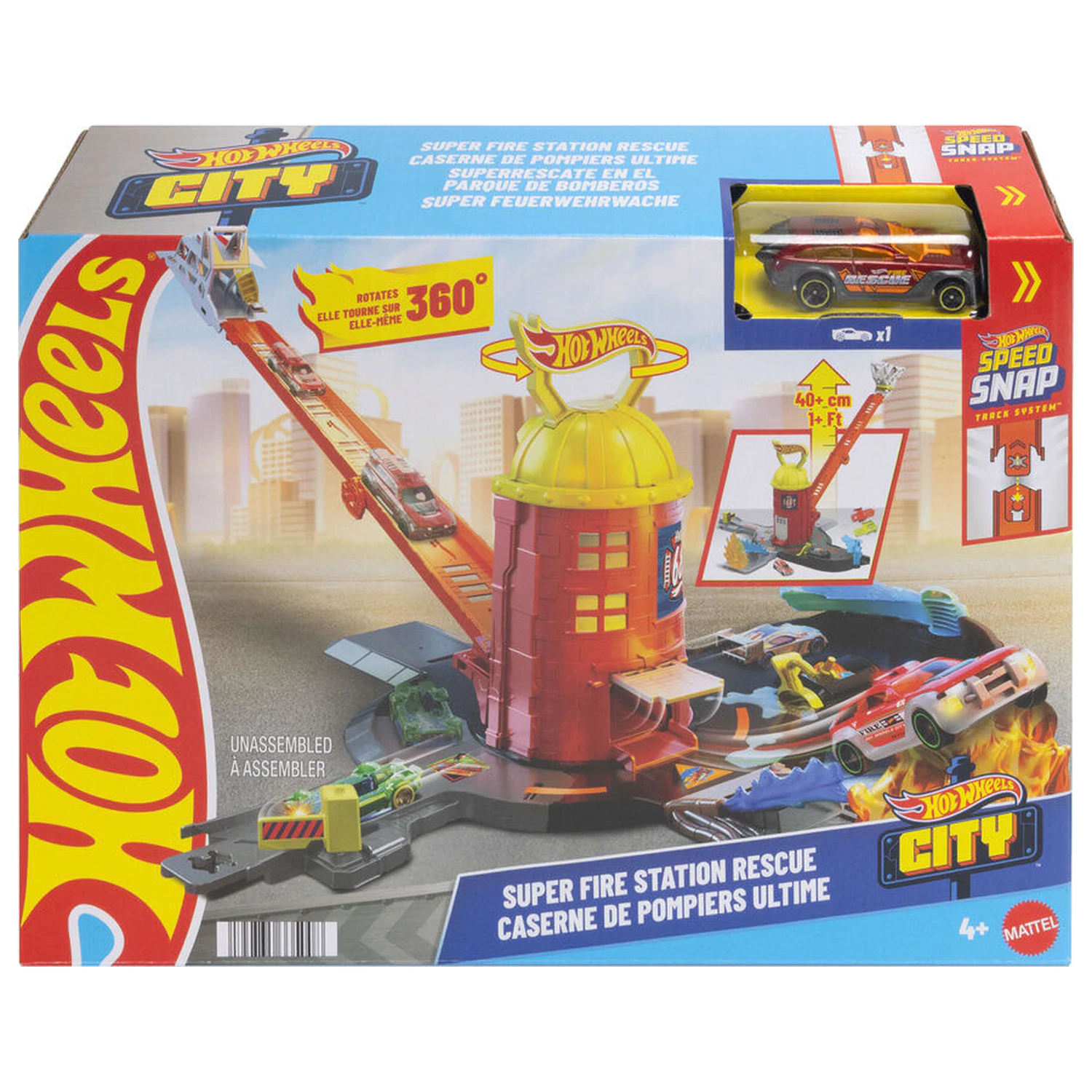 Hot Wheels City Fire Station játékszett termékfotó