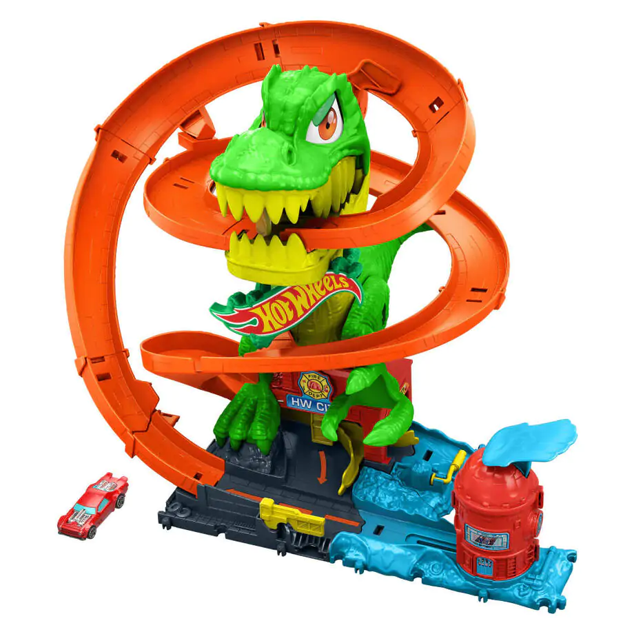 Hot Wheels City T-Rex Blaze Battle játékszett termékfotó