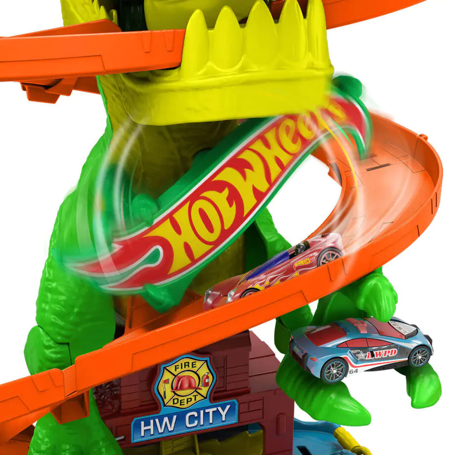 Hot Wheels City T-Rex Blaze Battle játékszett termékfotó