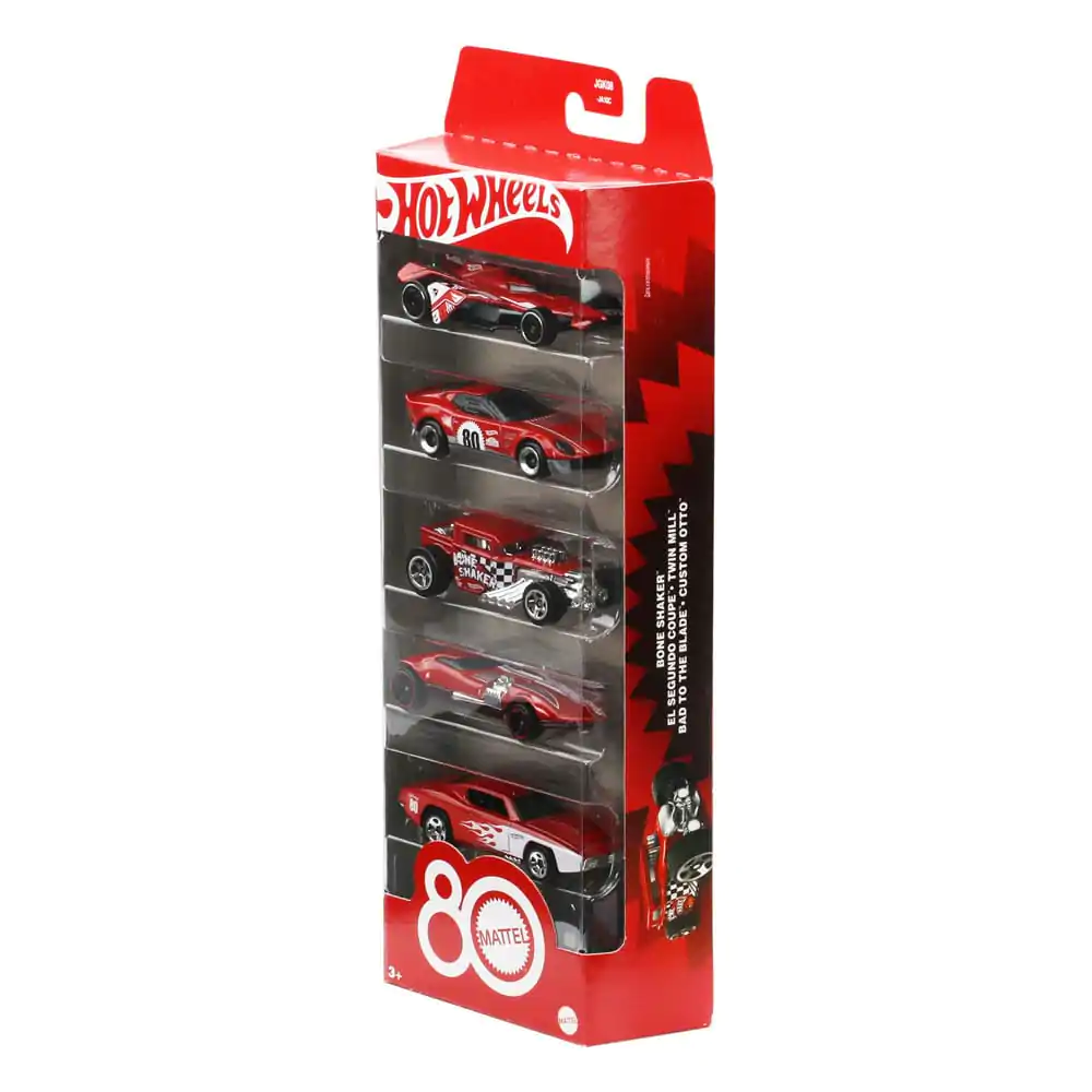 Hot Wheels Diecast 1/64 80th Anniversary 5 db-os modellautó csomag termékfotó