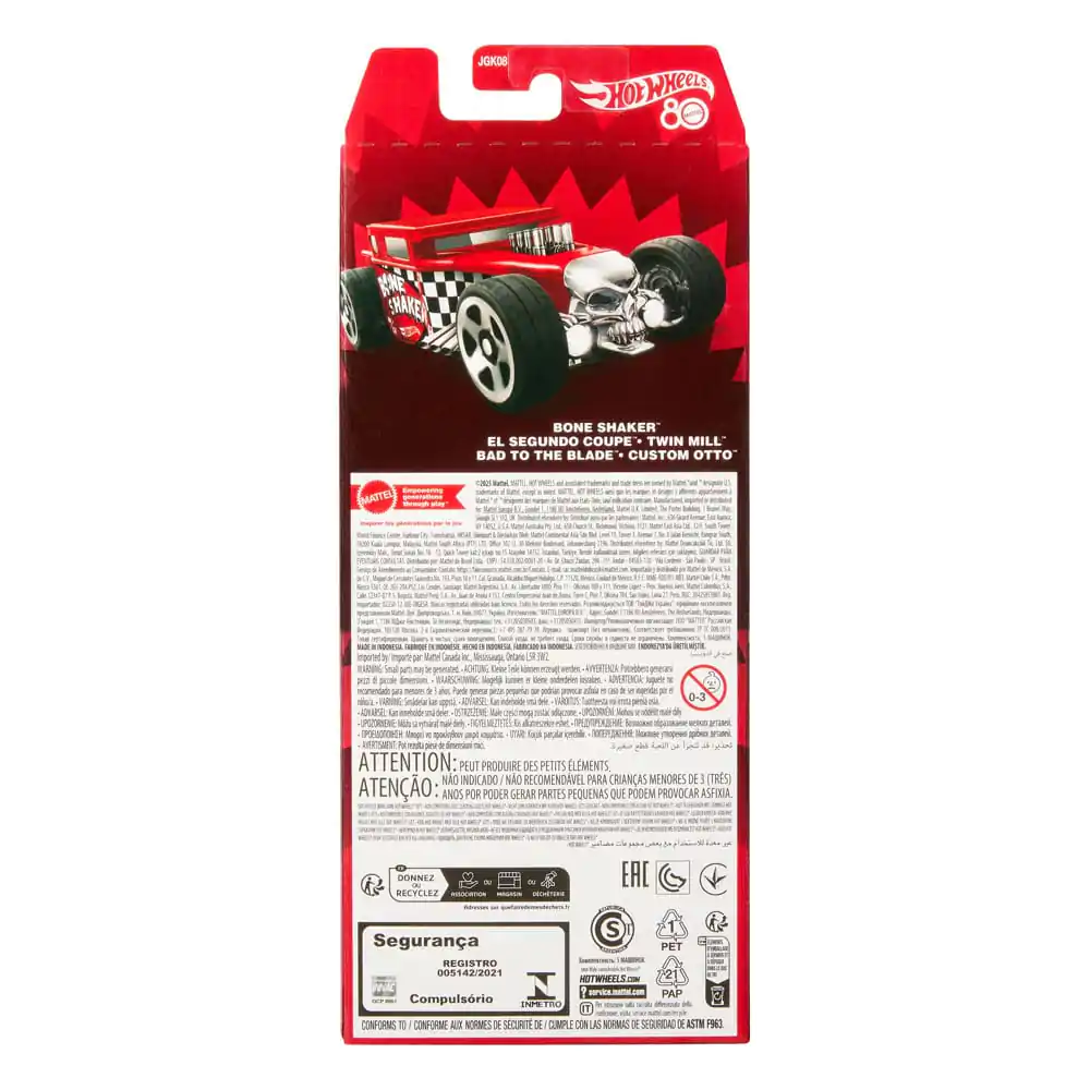 Hot Wheels Diecast 1/64 80th Anniversary 5 db-os modellautó csomag termékfotó