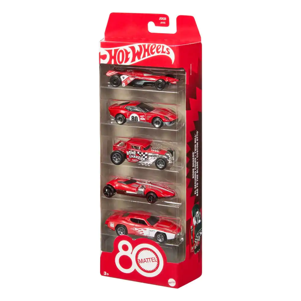 Hot Wheels Diecast 1/64 80th Anniversary 5 db-os modellautó csomag termékfotó