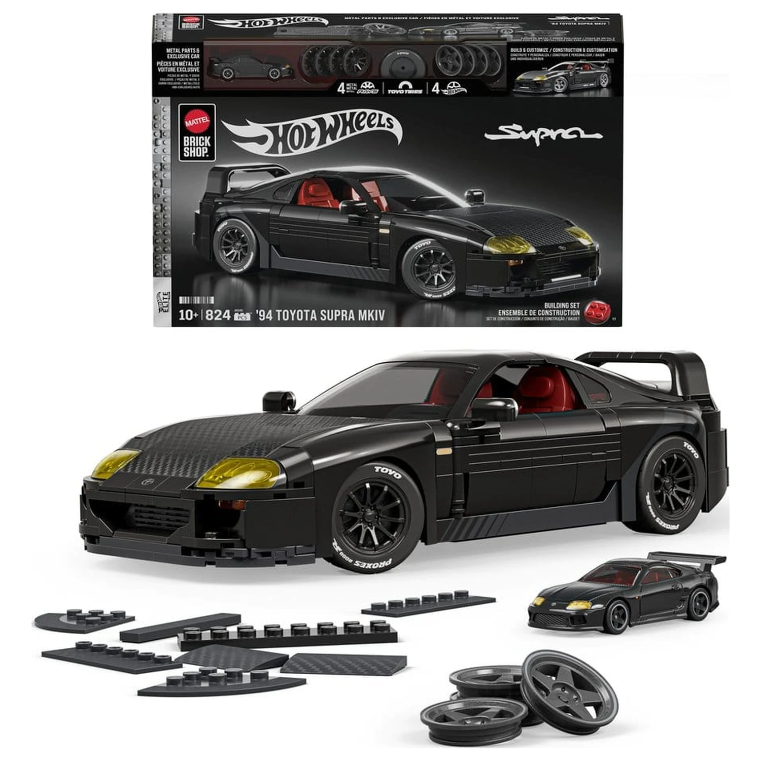 Hot Wheels Elite Mattel Brick Shop 1/16 '94 Toyota Supra MKIV építőkészlet  termékfotó