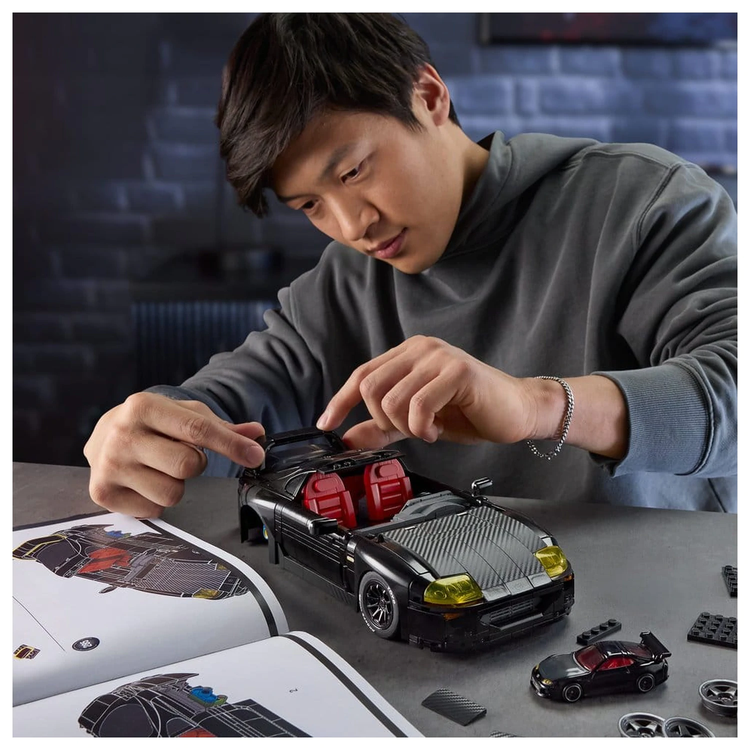 Hot Wheels Elite Mattel Brick Shop 1/16 '94 Toyota Supra MKIV építőkészlet  termékfotó