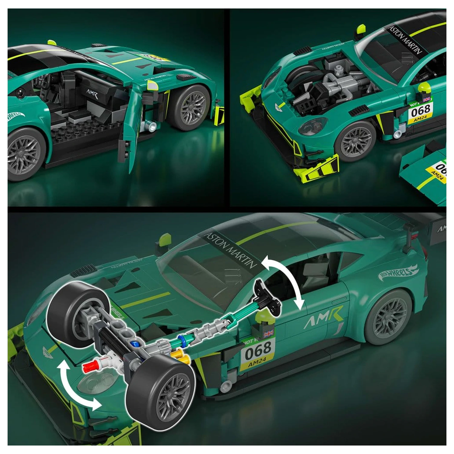 Hot Wheels Elite Mattel Brick Shop 1/16 '24 Aston Martin Vantage GT3 építőkészlet  termékfotó