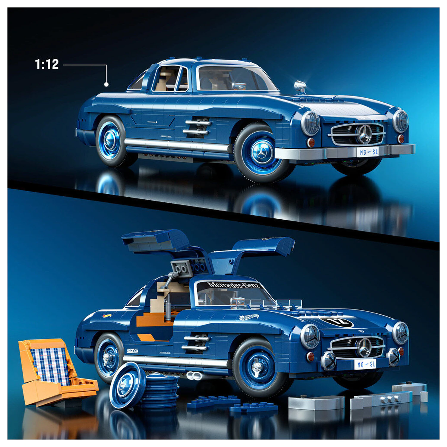 Hot Wheels Mercedes 300SL építőkészlet termékfotó