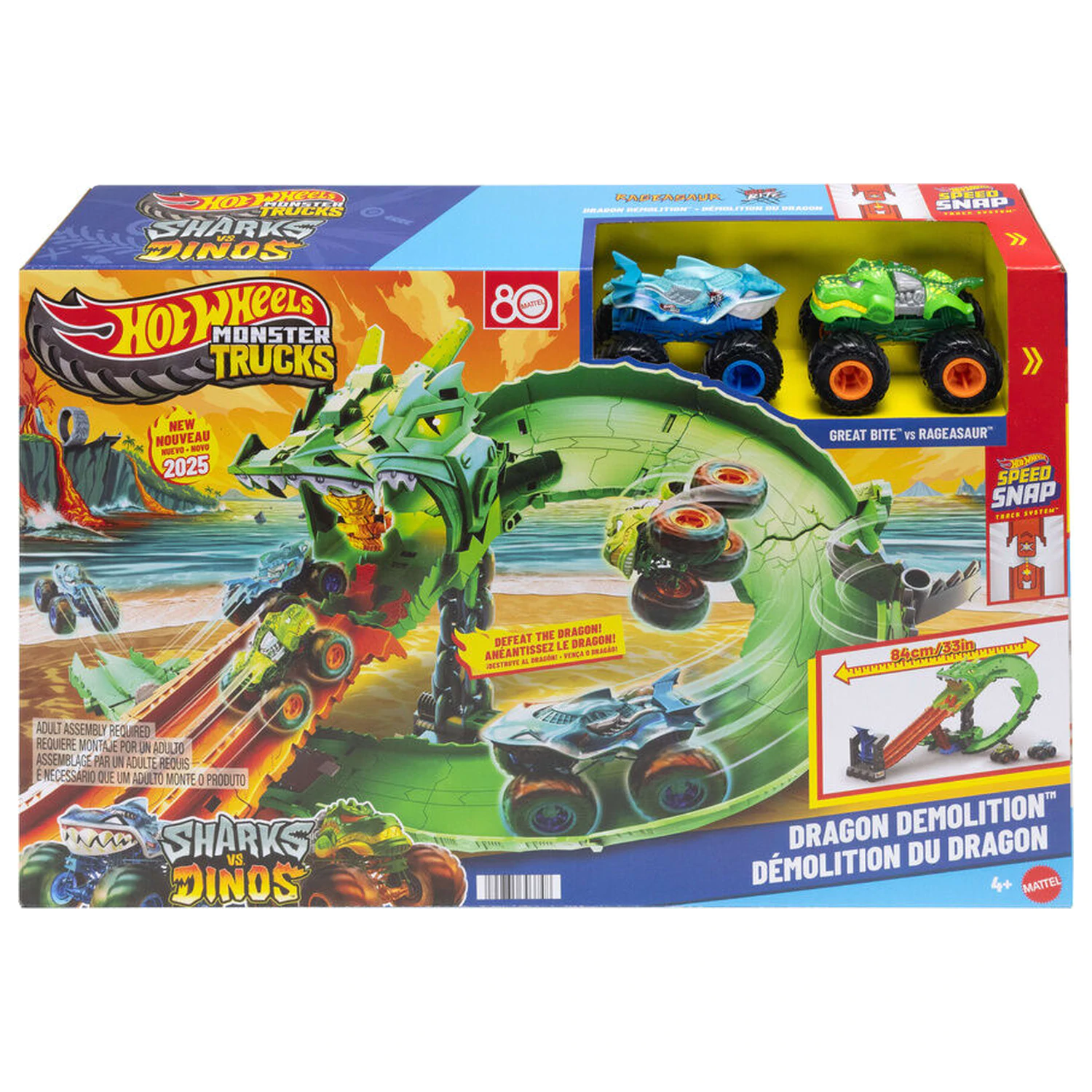 Hot Wheels Monster Trucks Dragon Demolition termékfotó