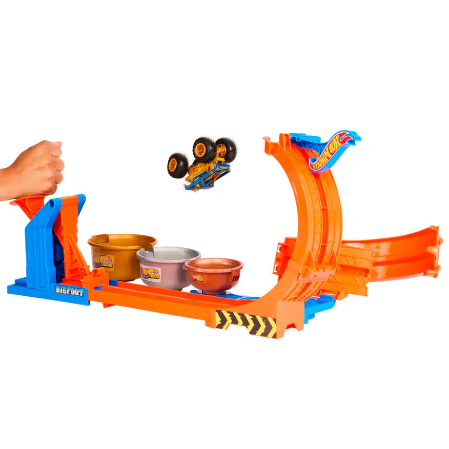 Hot Wheels Monster Trucks Loop and Flip Trophy Challenge játékszett termékfotó