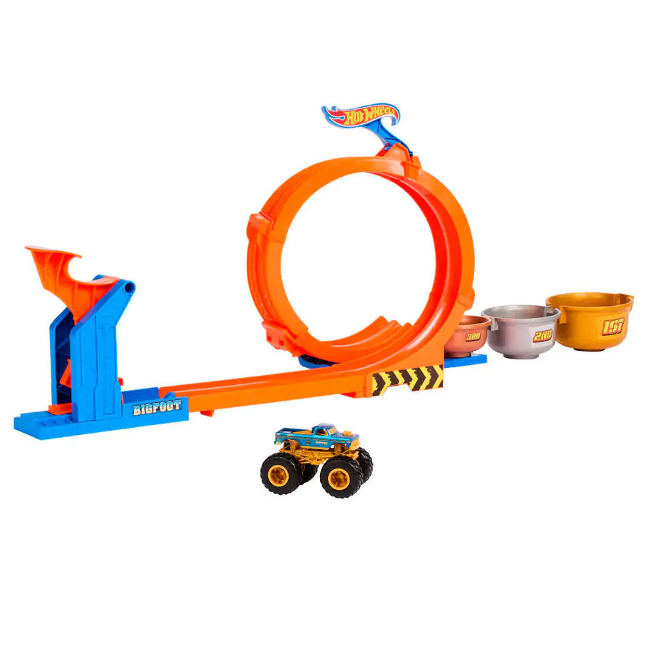 Hot Wheels Monster Trucks Loop and Flip Trophy Challenge játékszett termékfotó