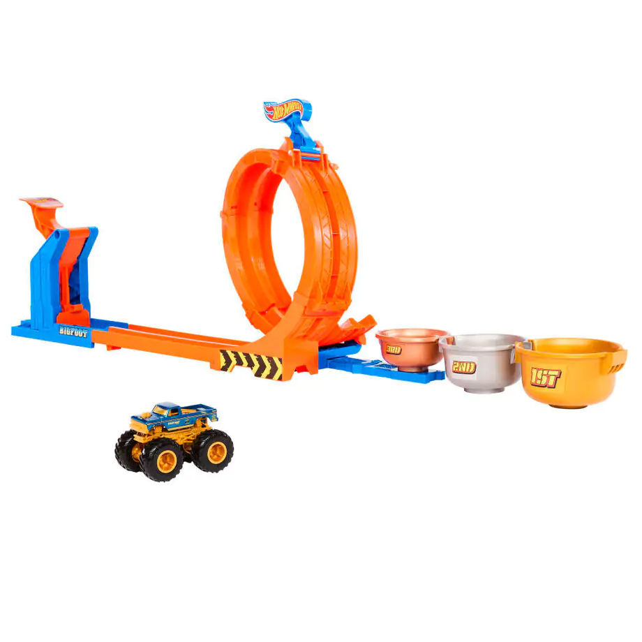 Hot Wheels Monster Trucks Loop and Flip Trophy Challenge játékszett termékfotó