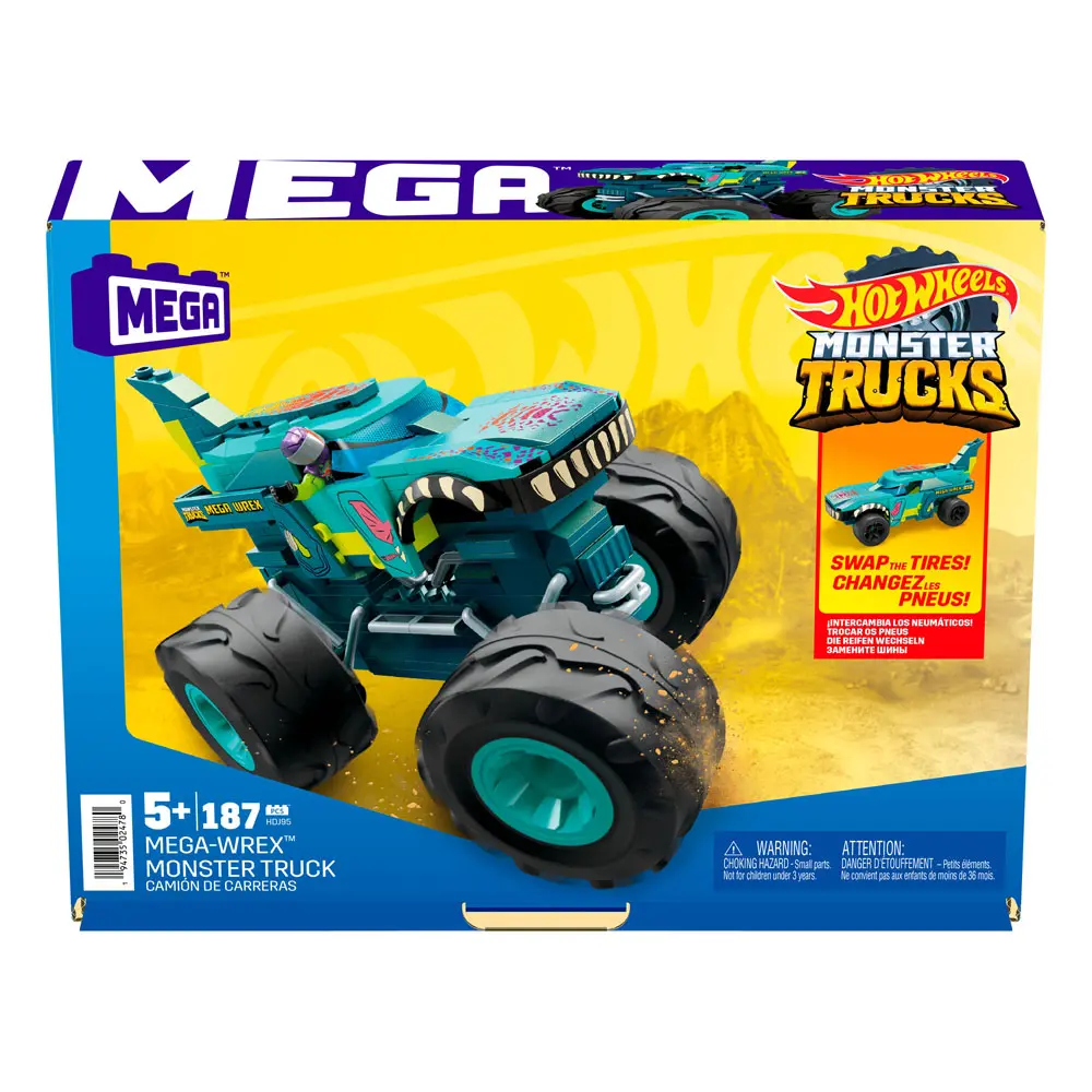 Hot Wheels Monster Trucks Mega Construx Construction Mega-Wrex Monster Truck építőkészlet 13 cm termékfotó