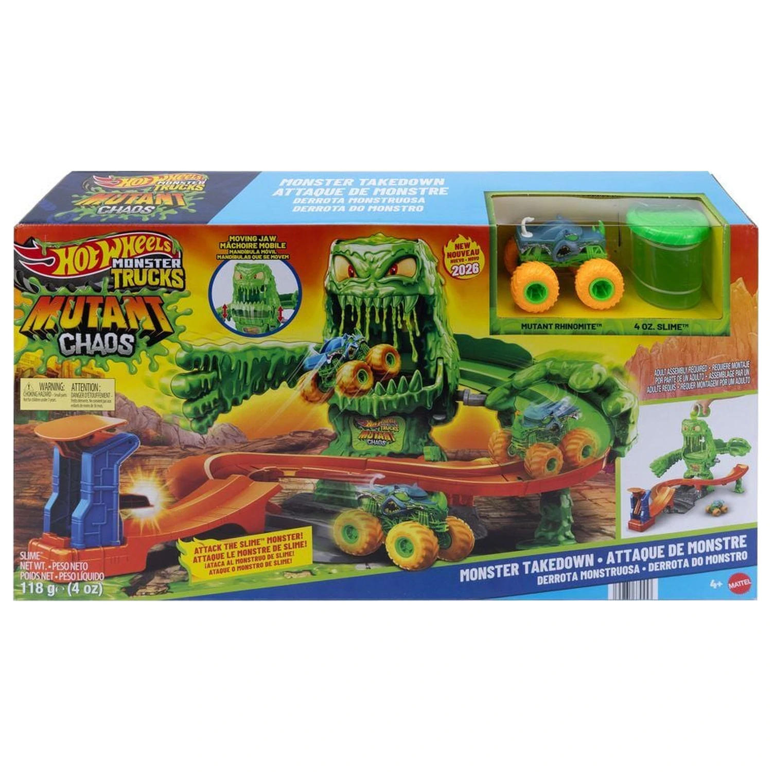 Hot Wheels Monster Trucks Mutant Chaos Monster Takedown játékkészlet termékfotó