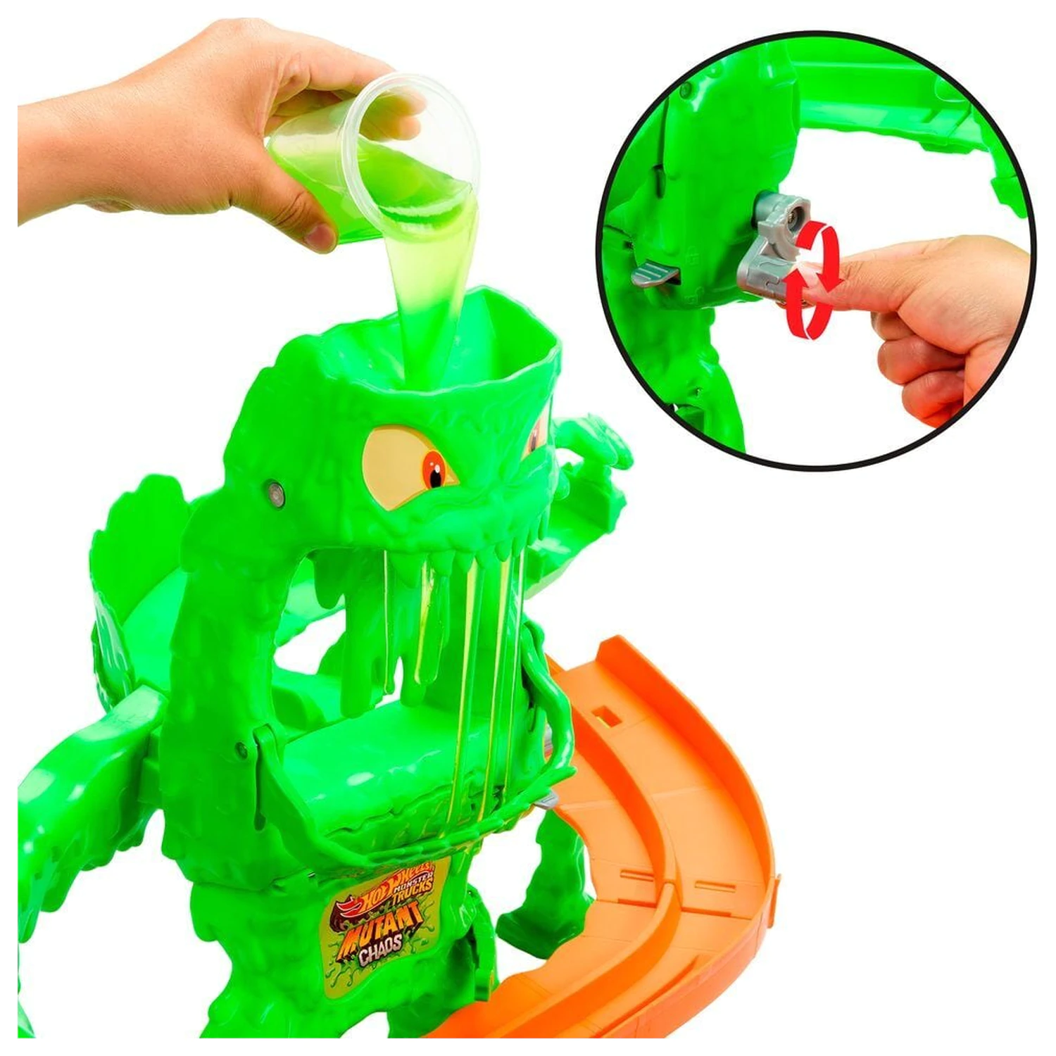Hot Wheels Monster Trucks Mutant Chaos Monster Takedown játékkészlet termékfotó