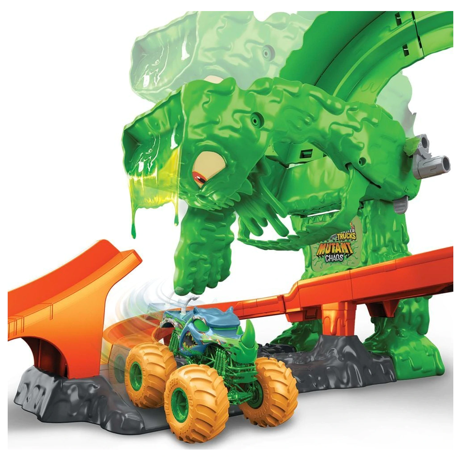 Hot Wheels Monster Trucks Mutant Chaos Monster Takedown játékkészlet termékfotó