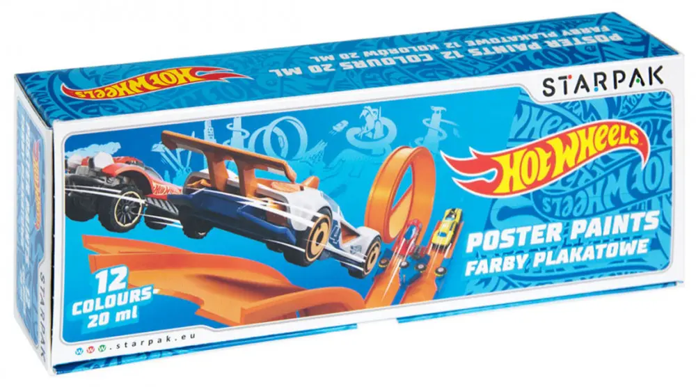 Hot Wheels plakátfesték, tempera 12 db-os termékfotó