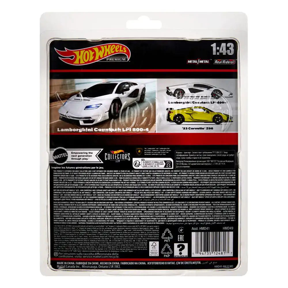 Hot Wheels Premium Diecast 1/43 Lamborghini Countach LPI 800-4 jármű termékfotó