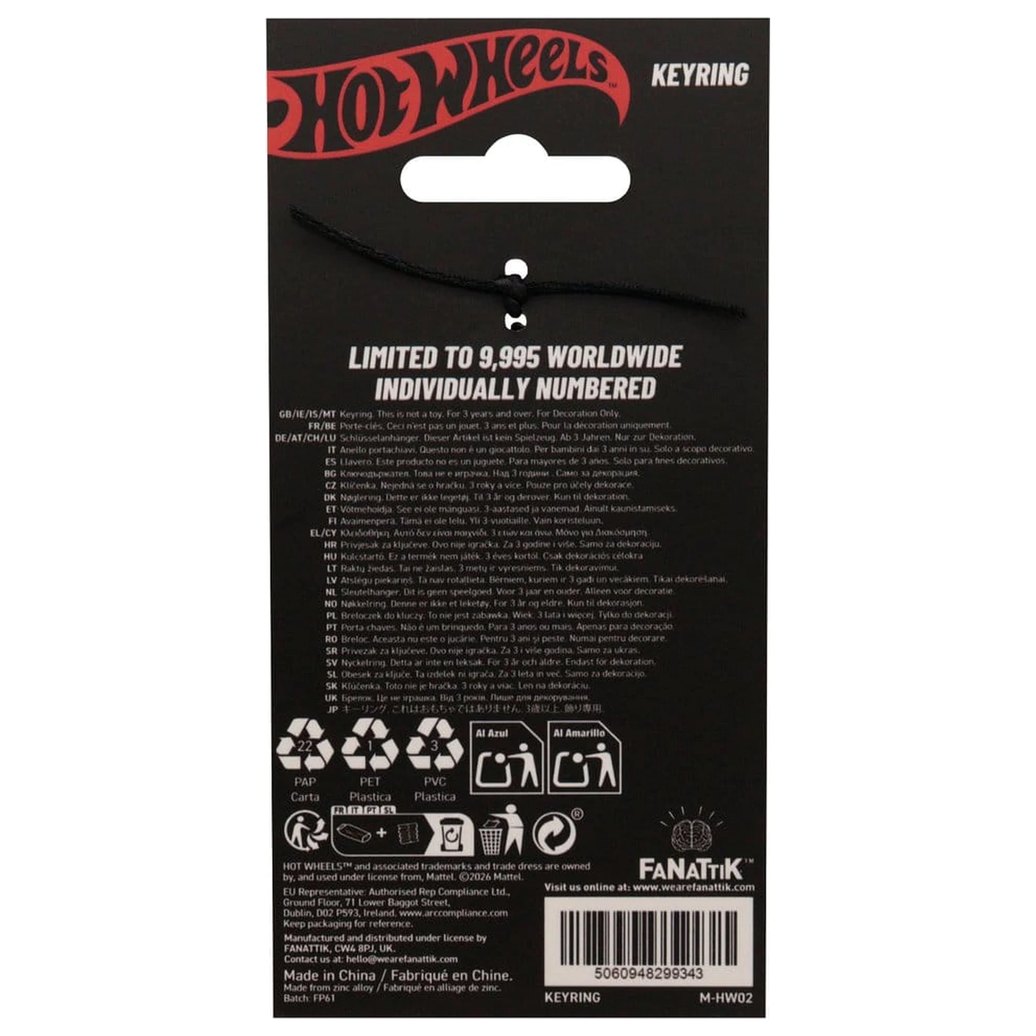 Hot Wheels Race 'Em Collect 'Em kulcstartó Limitált kiadás termékfotó