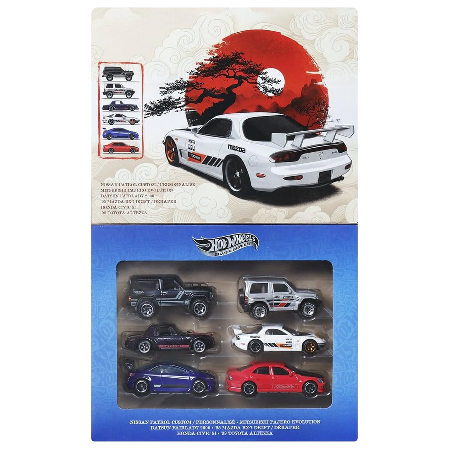 Hot Wheels Silver Series Die-Cast 1/64 Streets of Japan 6 db-os jármű csomag termékfotó