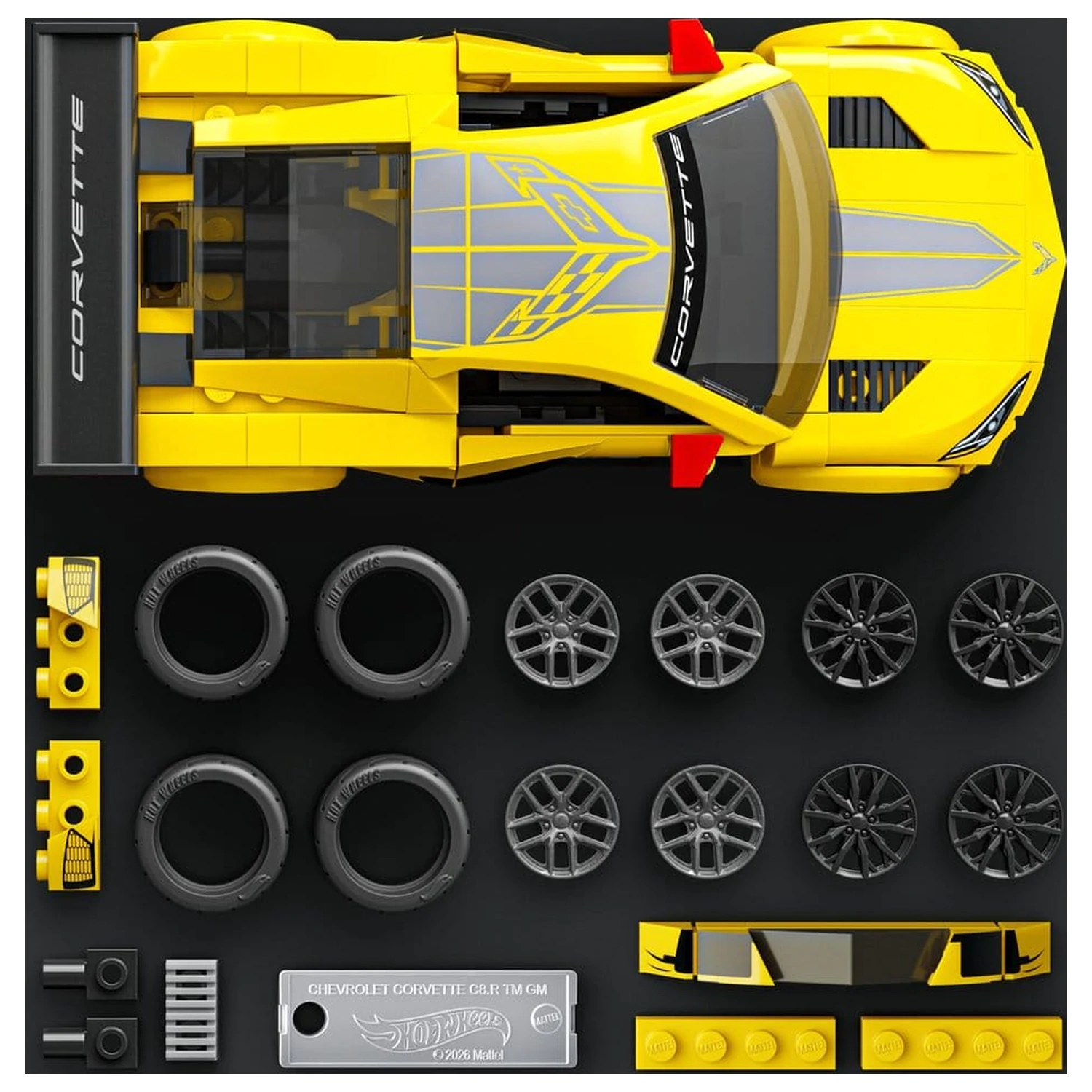 Hot Wheels Speed Mattel Brick Shop 1/32 '20 Corvette C8.R építőkészlet  termékfotó