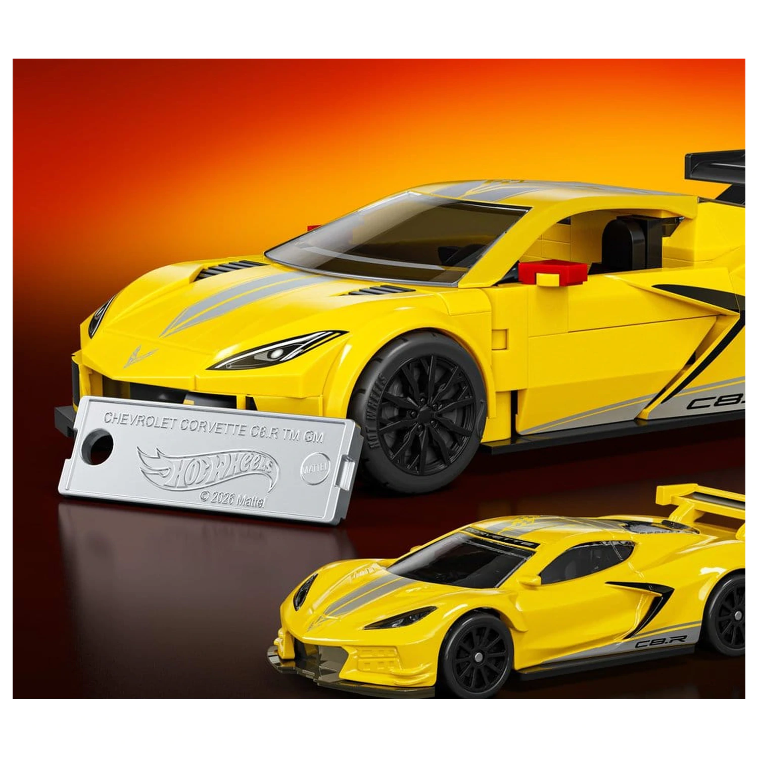 Hot Wheels Speed Mattel Brick Shop 1/32 '20 Corvette C8.R építőkészlet  termékfotó