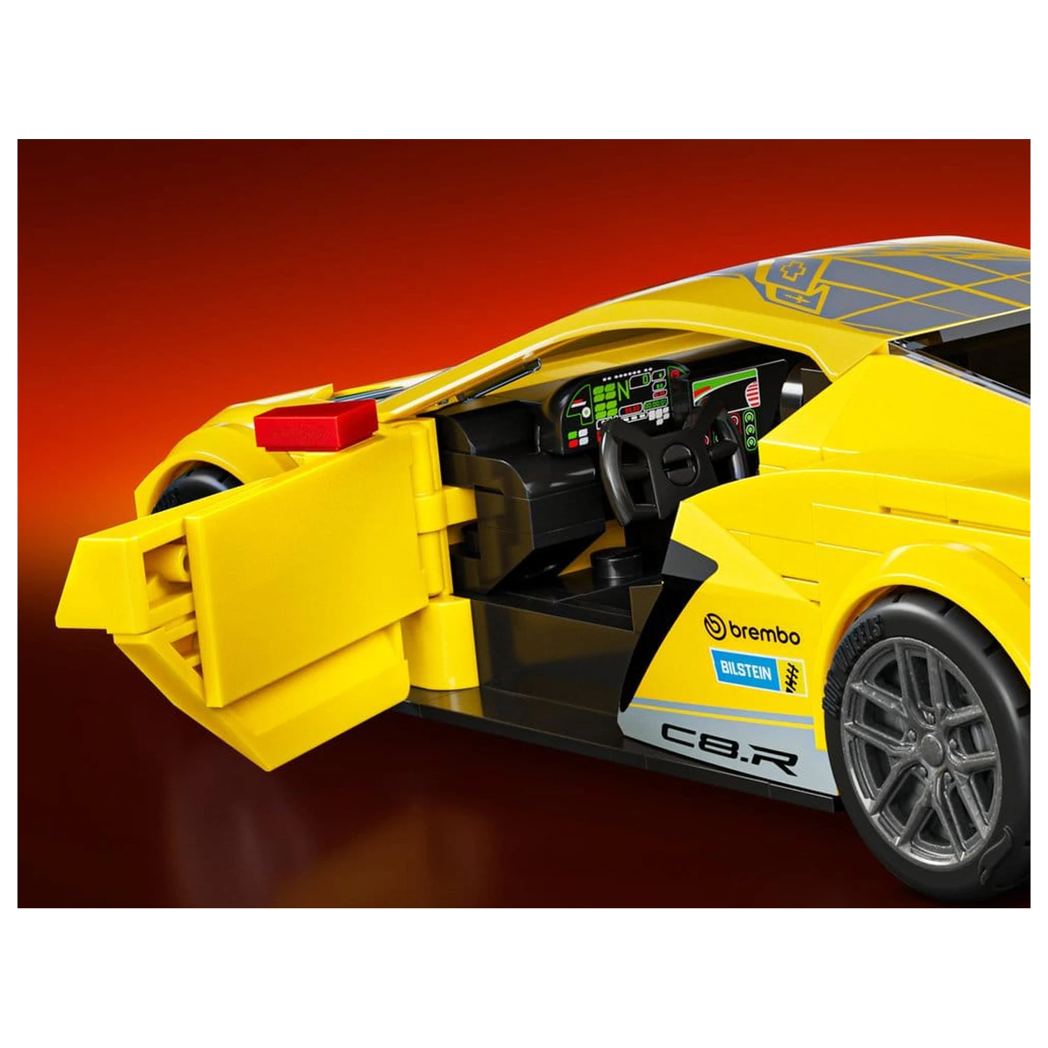 Hot Wheels Speed Mattel Brick Shop 1/32 '20 Corvette C8.R építőkészlet  termékfotó