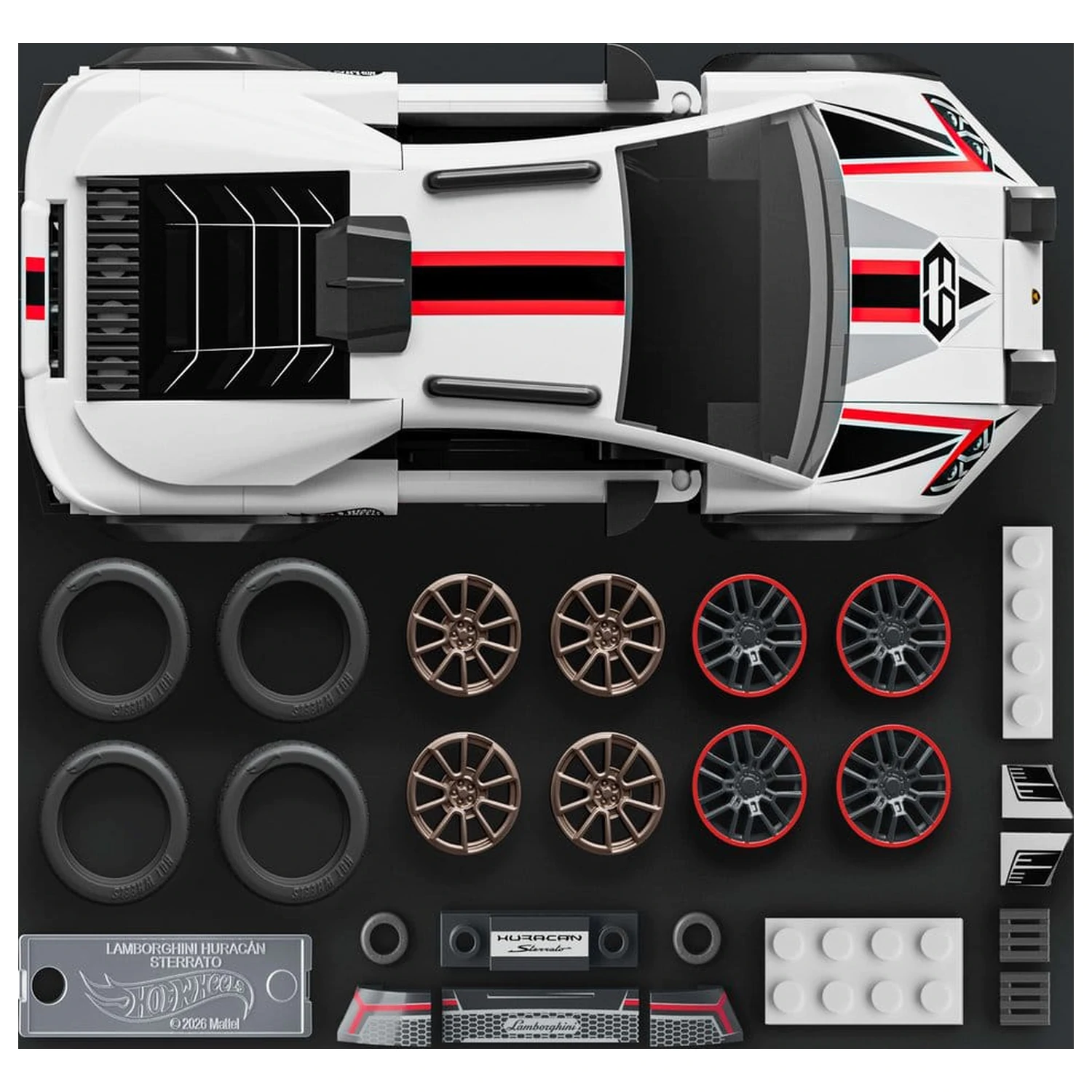Hot Wheels Speed Mattel Brick Shop 1/32 Lamborghini Huracán Sterrato építőkészlet  termékfotó
