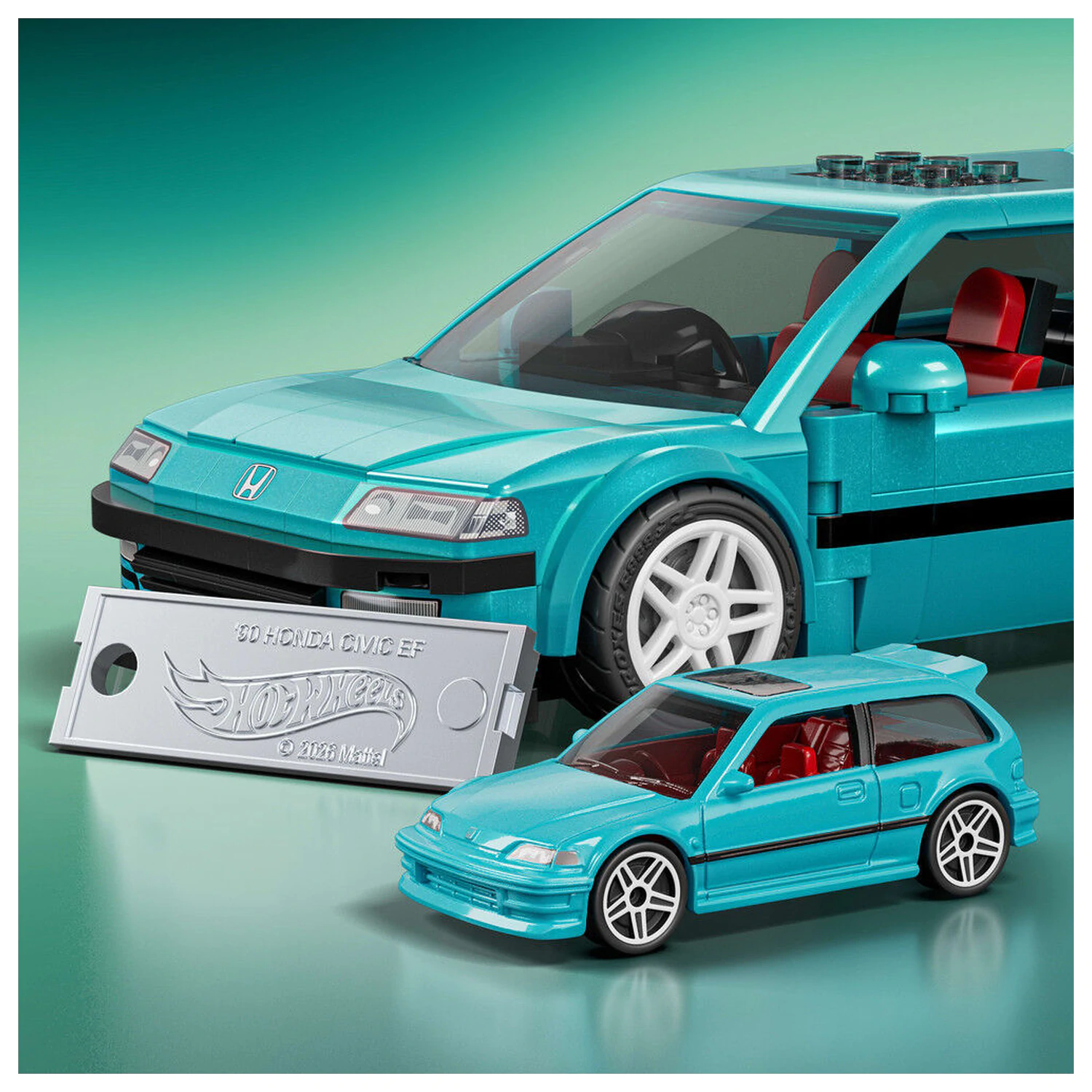 Hot Wheels Speed Series Mattel Brick Shop 1/32 Custom ’90 Honda Civic EF építőkészlet termékfotó