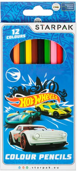 Hot Wheels Színes ceruza 12 db-os termékfotó