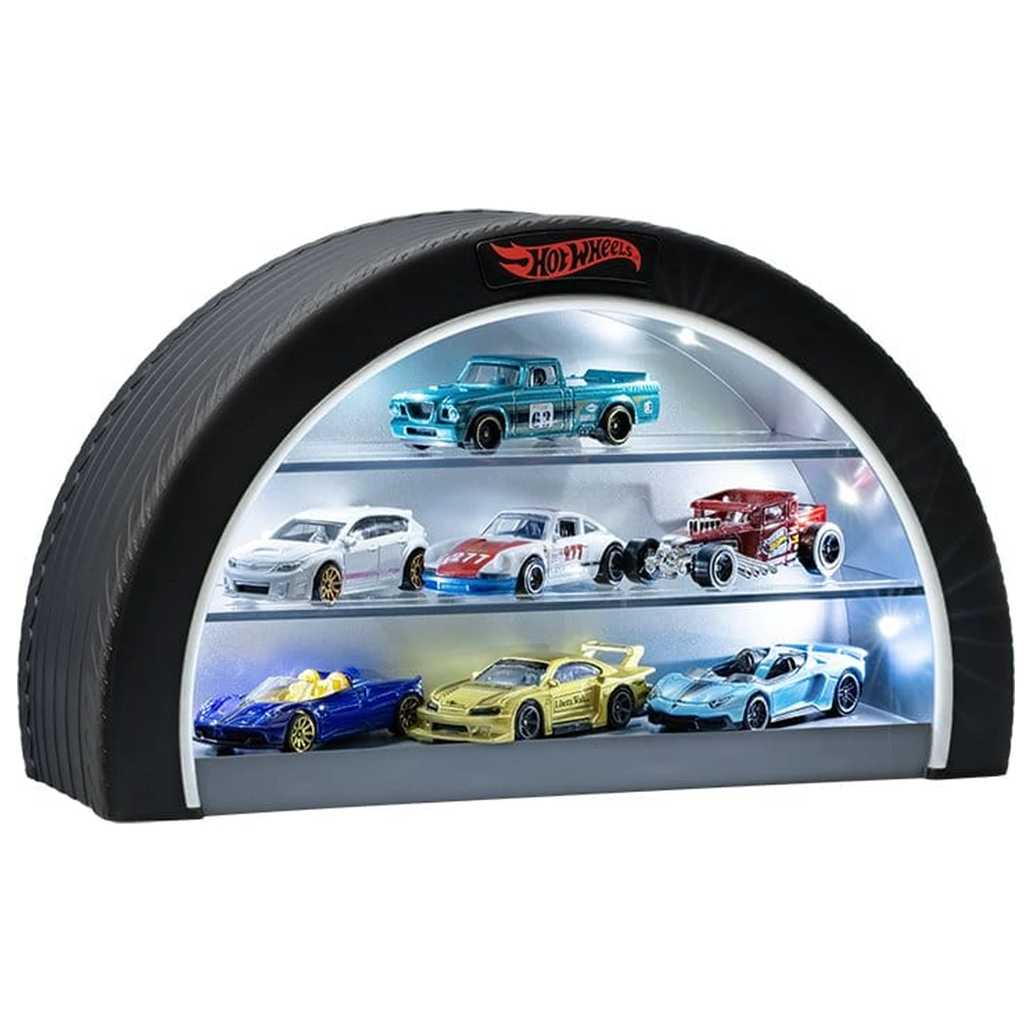 Hot Wheels Tyre Display Case Light vitrin világítással termékfotó