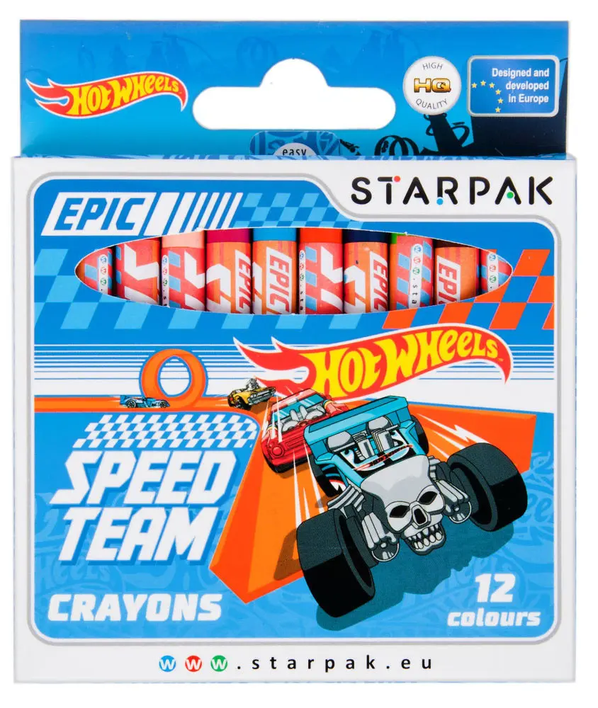 Hot Wheels Zsírkréta 12 db-os termékfotó