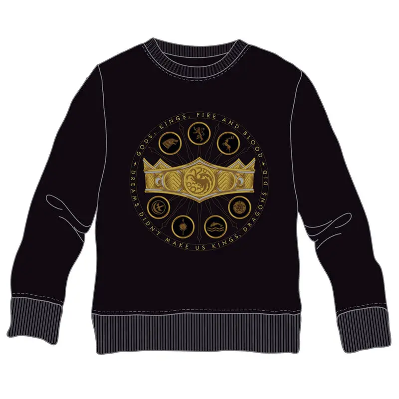 House of the Dragon Crown felnőtt pulóver termékfotó