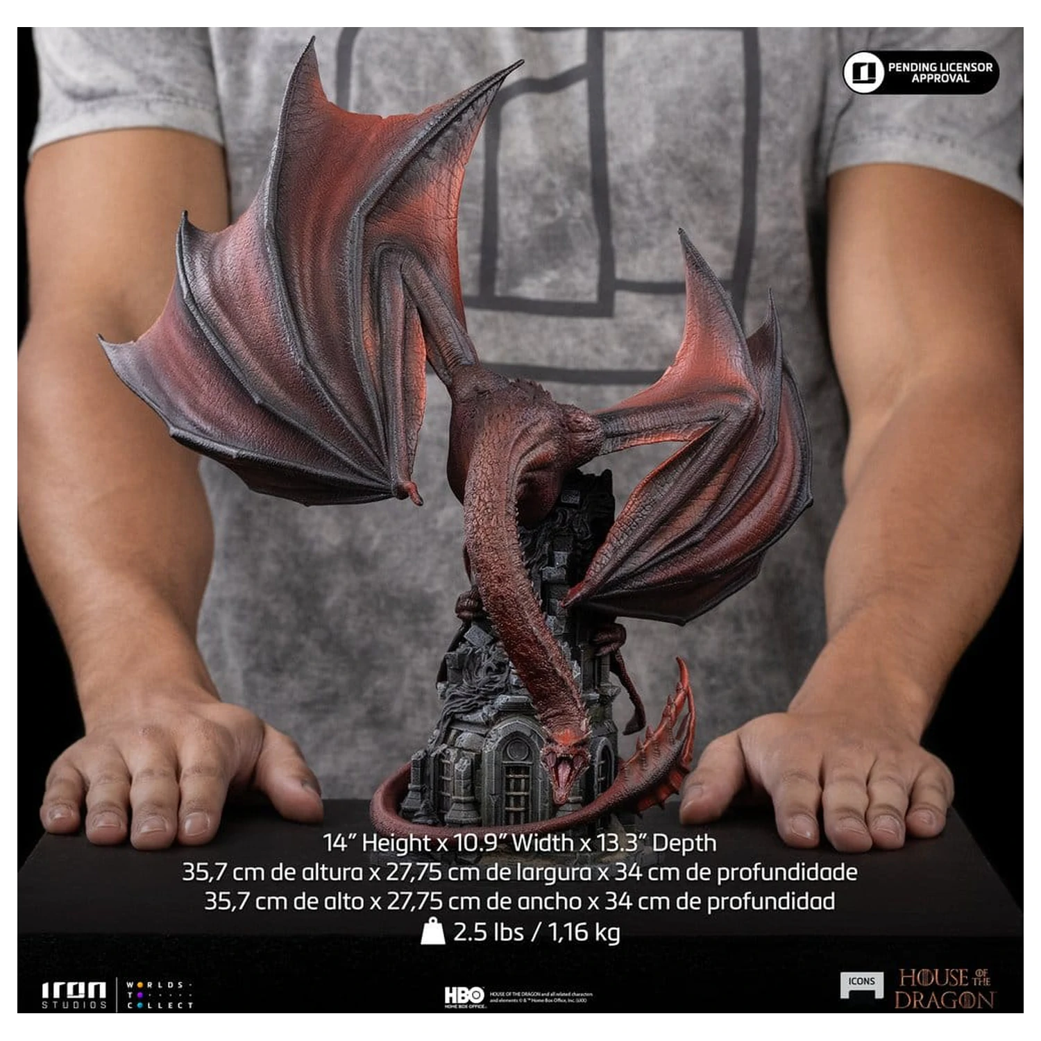 House of the Dragon Icons szobor figura Caraxes 36 cm termékfotó