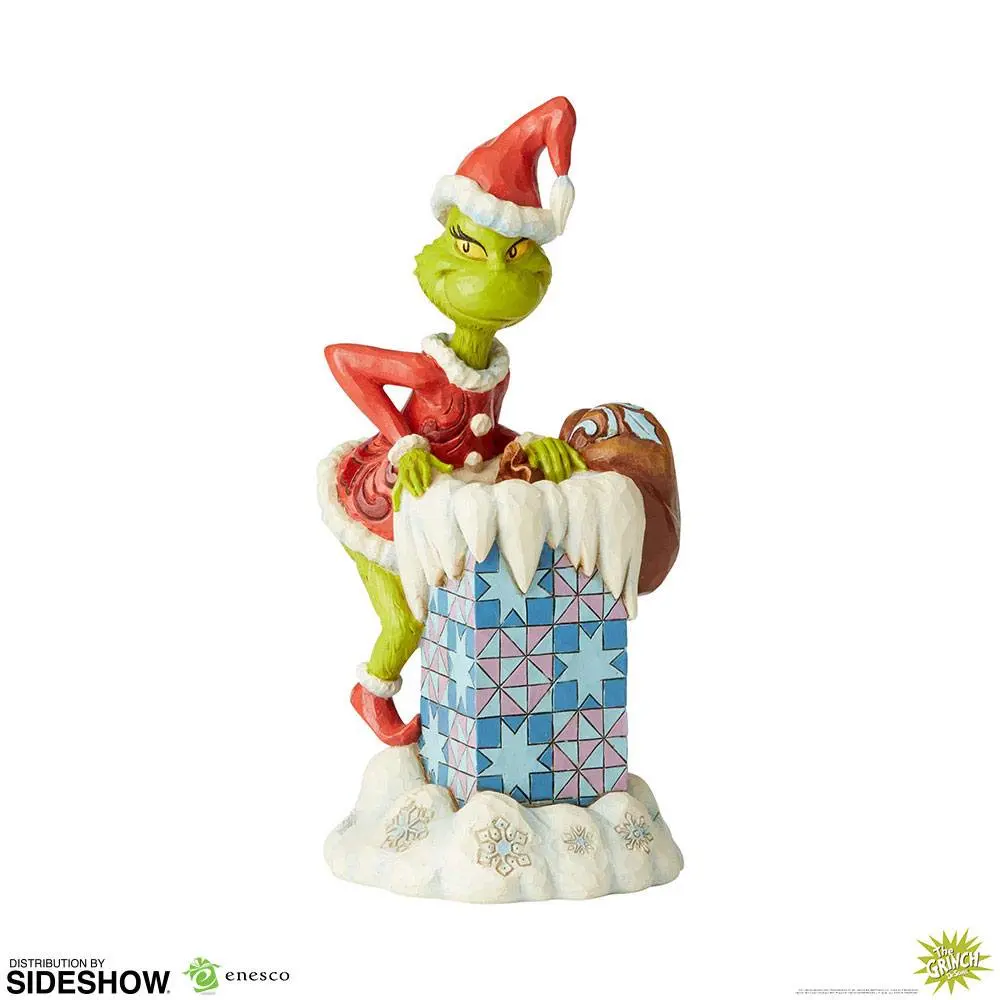 How the Grinch Stole Christmas Grinch Climbing in the Chimney by Jim Shore szobor figura 23 cm termékfotó