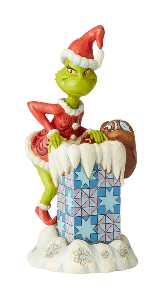 How the Grinch Stole Christmas Grinch Climbing in the Chimney by Jim Shore szobor figura 23 cm termékfotó