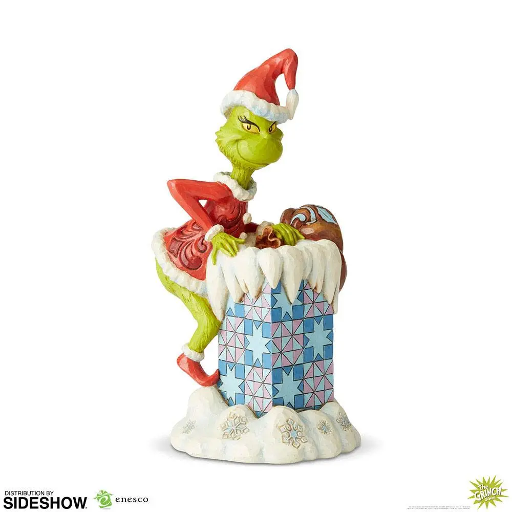 How the Grinch Stole Christmas Grinch Climbing in the Chimney by Jim Shore szobor figura 23 cm termékfotó