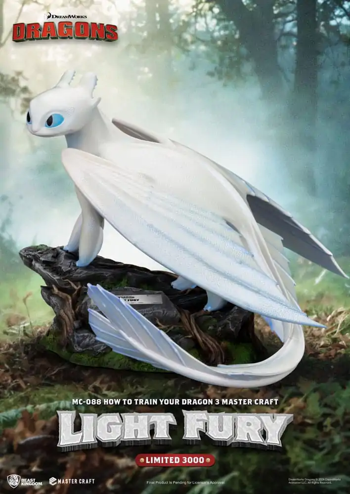 How To Train Your Dragon 3 Master Craft Light Fury szobor figura 29 cm termékfotó