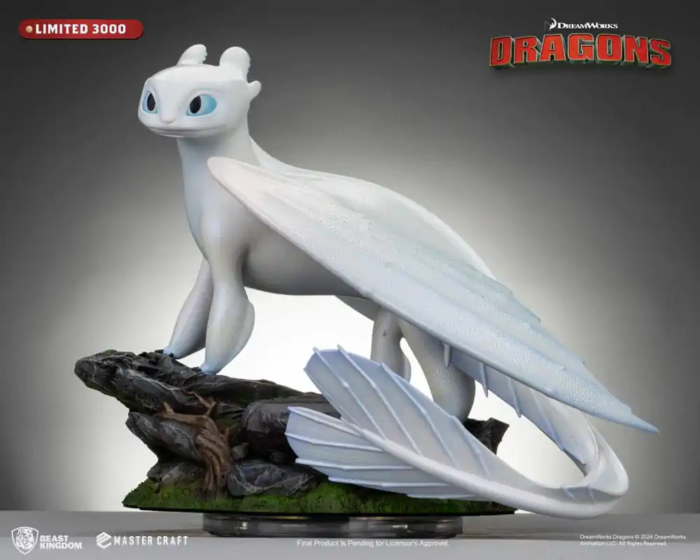 How To Train Your Dragon 3 Master Craft Light Fury szobor figura 29 cm termékfotó