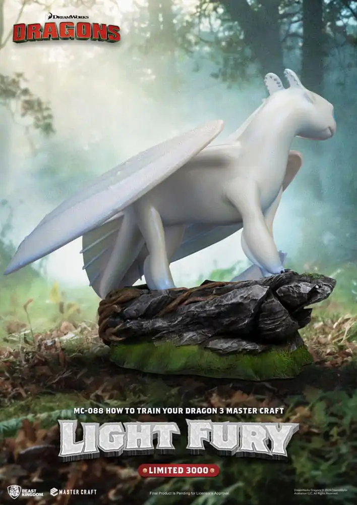 How To Train Your Dragon 3 Master Craft Light Fury szobor figura 29 cm termékfotó