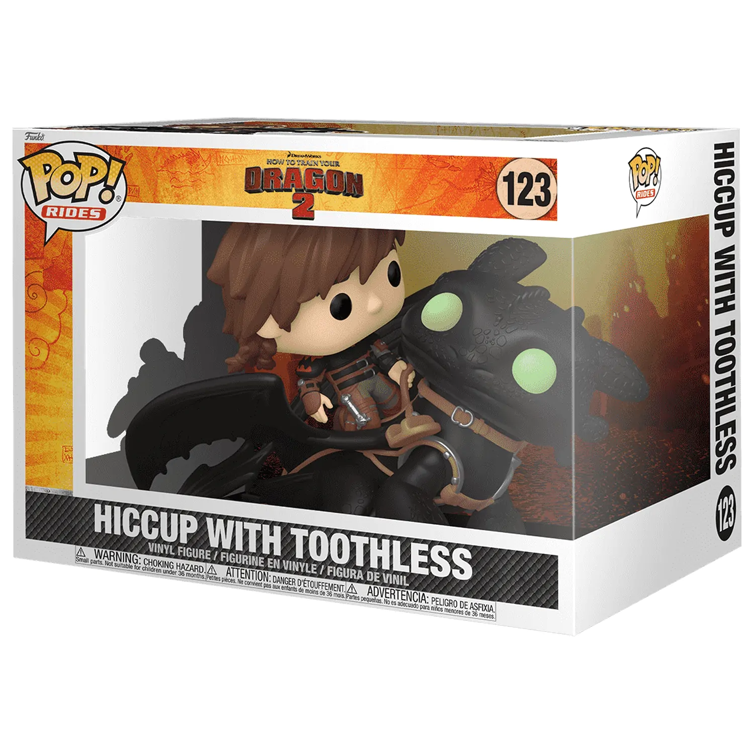 How to Train Your Dragon Funko POP! Rides Deluxe Vinyl Hiccup w/Toothless figura termékfotó