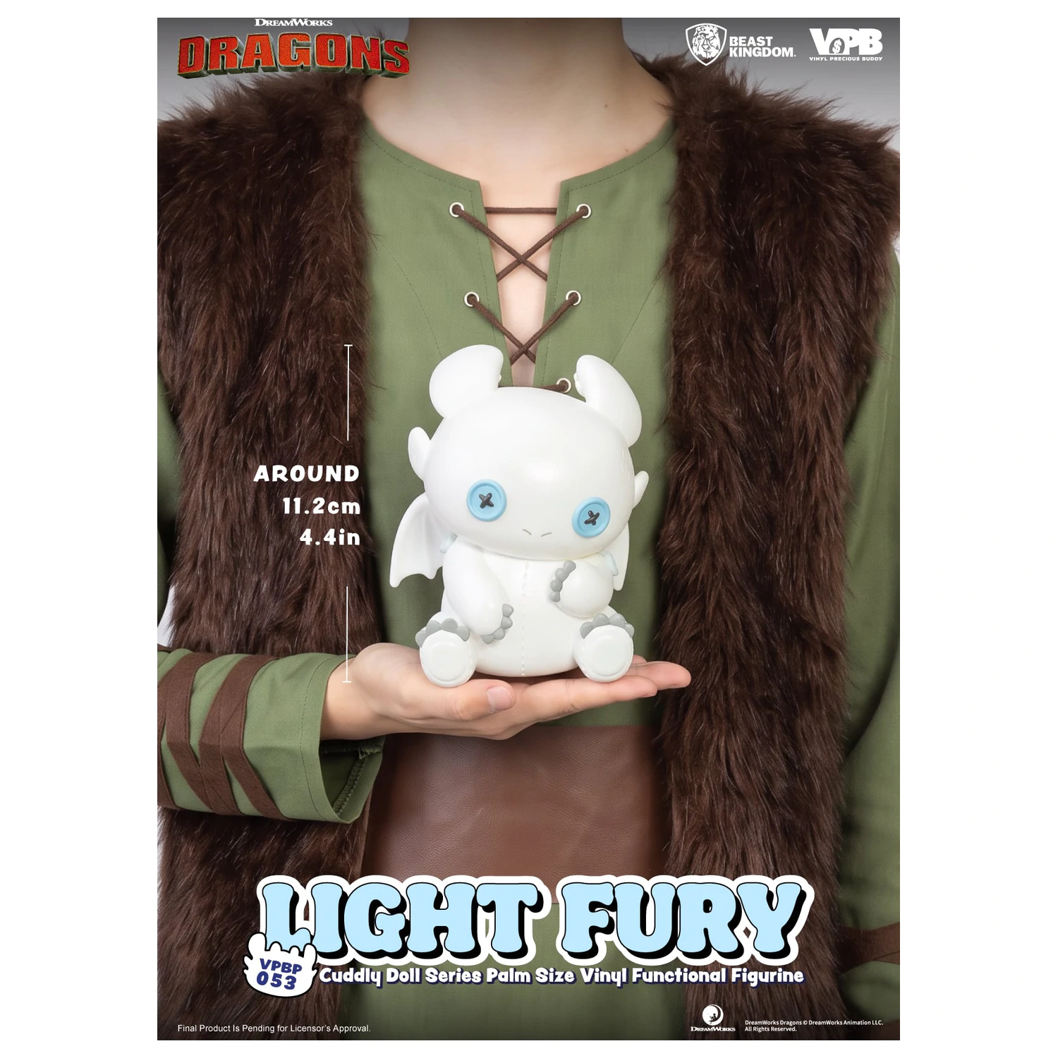 How To Train Your Dragon Light Fury Vinyl persely figura 11.2cm termékfotó