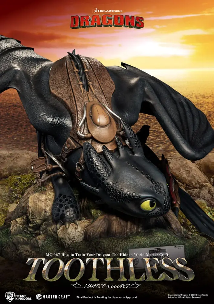 How To Train Your Dragon Master Craft Toothless szobor figura 24 cm termékfotó