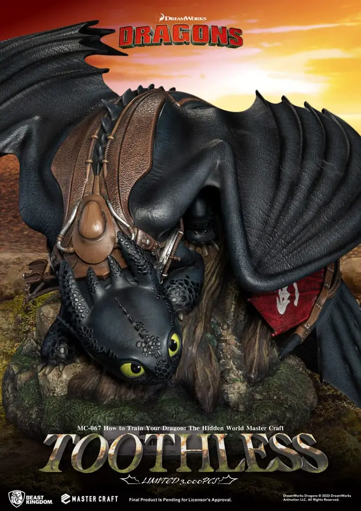 How To Train Your Dragon Master Craft Toothless szobor figura 24 cm termékfotó